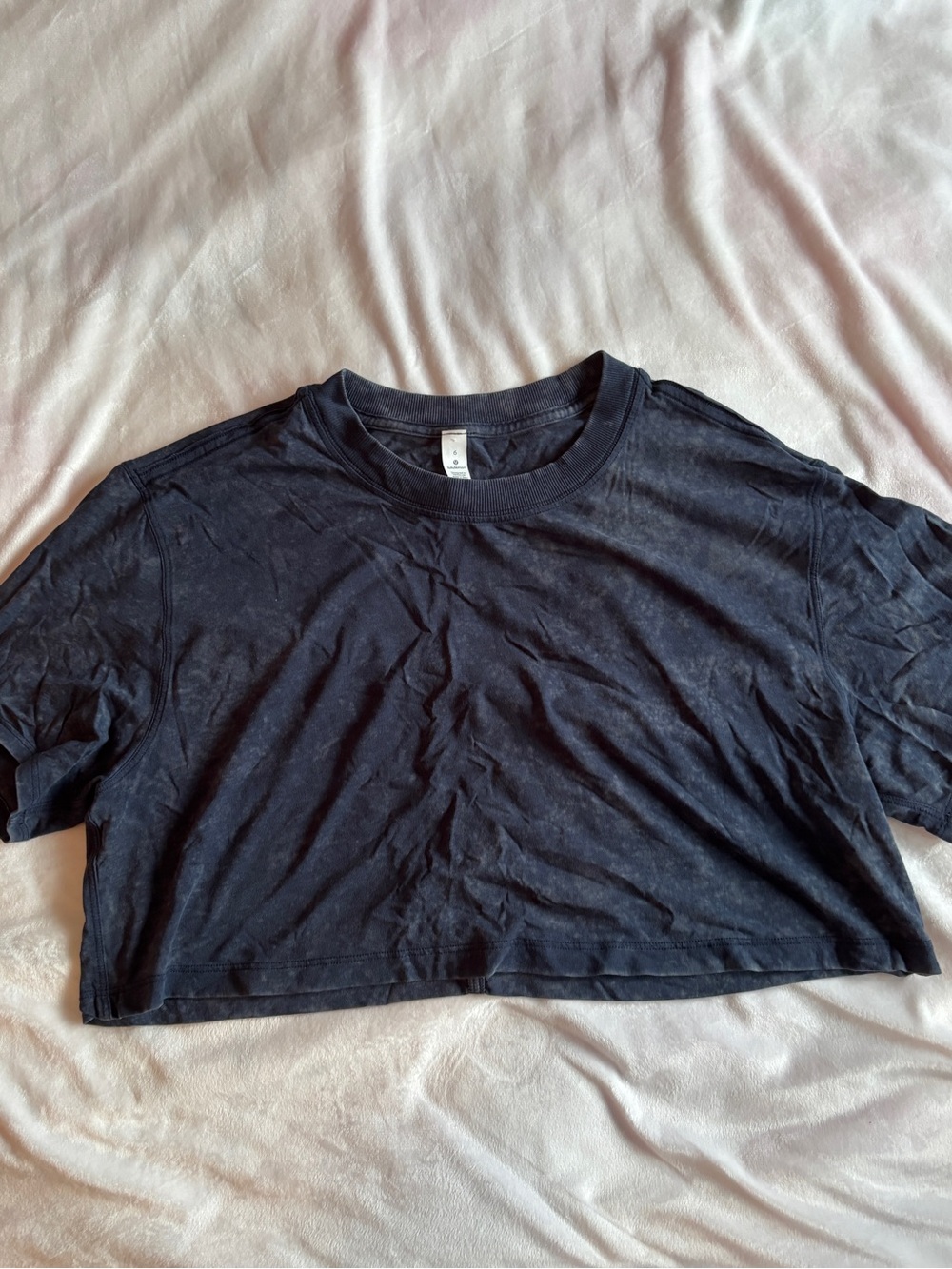 Lululemon All Yours Crop Tee -
Cloudy Wash True Navy